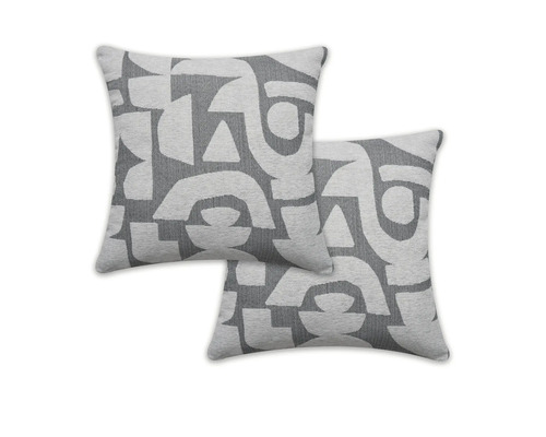 Twee sierkussens met abstract patroon