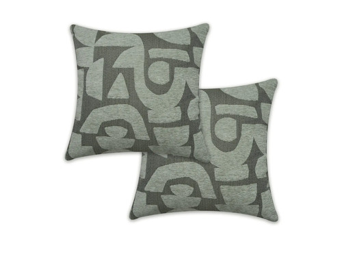 Twee decoratieve kussens met geometrisch patroon