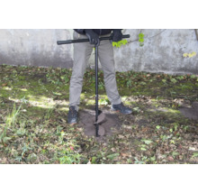 Grondboor in gebruik.