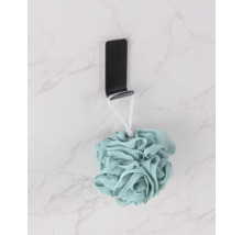 Badkameraccessoire: badspons aan zwarte haak