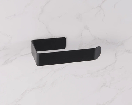 Zwarte toiletpapierhouder voor wandmontage