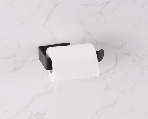 Toiletpapierhouder van metaal met rol papier