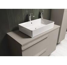 Wastafelonderkast met opzetwastafel, kraan en zeepdispenser