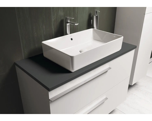 Badkamer wastafelmeubel met opzetwastafel en laden