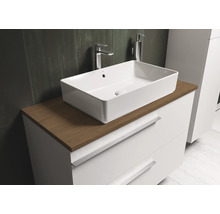 Wastafelonderkast met opzetwastafel in badkamer