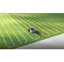 Robotmaaier in gebruik op een gazon