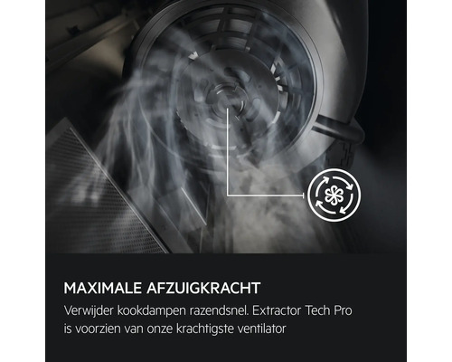 Afzuigkap met sterke ventilator voor snelle verwijdering van kookdampen