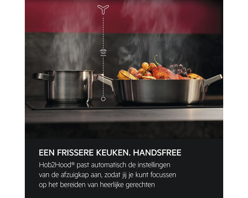 Kookplaat met pannen en gerechten voor hobbykoks