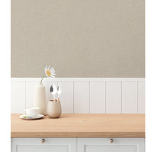 Textielbehang in een keukenambiance met werkblad