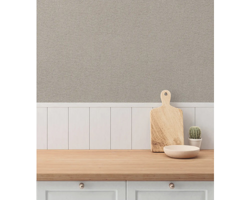 Scene van een aanrecht met decoratie en textielbehang