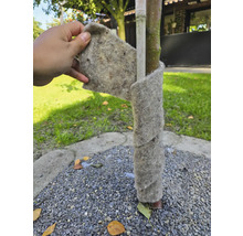 Boomstambescherming van vilt om een boom gewikkeld