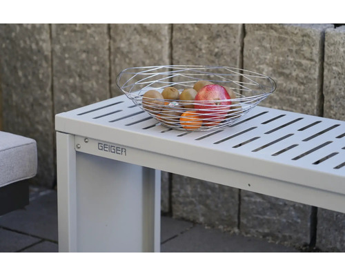 Fruitschaal op een Geiger tafel