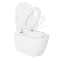 Wandcloset met diepe spoeling, open spoelrand en softclosemechanisme