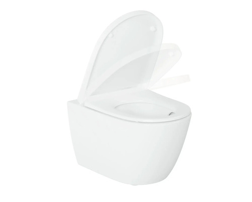 Wandcloset met diepspoeling en softclosemechanisme