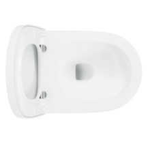 Afbeelding van een toilet met open toiletdeksel