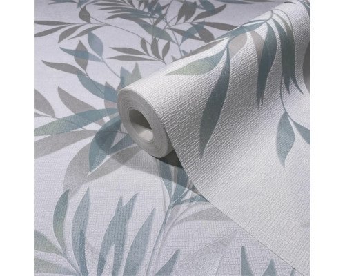 Rol behang met bladmotief
