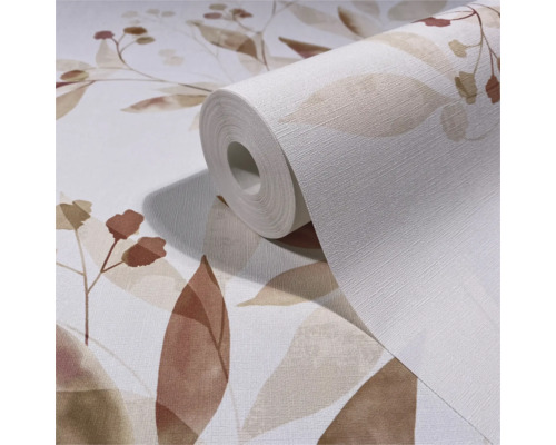 Behangrol met bladerprint