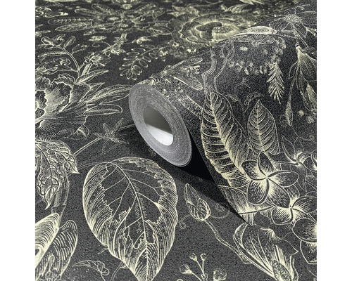 Behangrol met bloemmotief