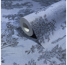 Rol behang met Toile-de-Jouy motief
