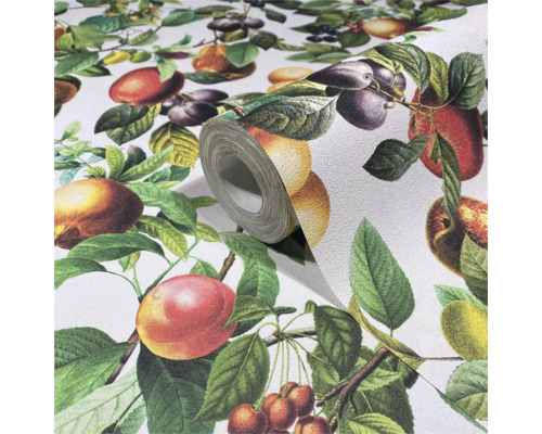 Behangrol met fruitmotieven