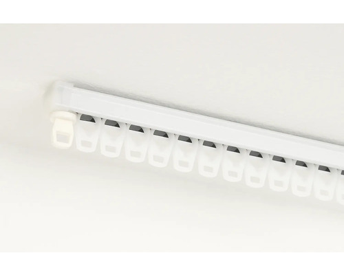 Gordijnrails van kunststof met glijders voor gordijnbevestiging