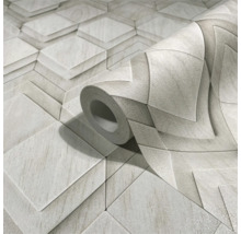 Behang met geometrisch 3D patroon
