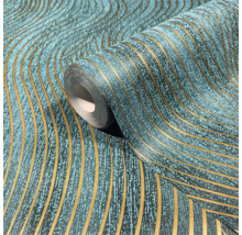 Rol behang met golfpatroon