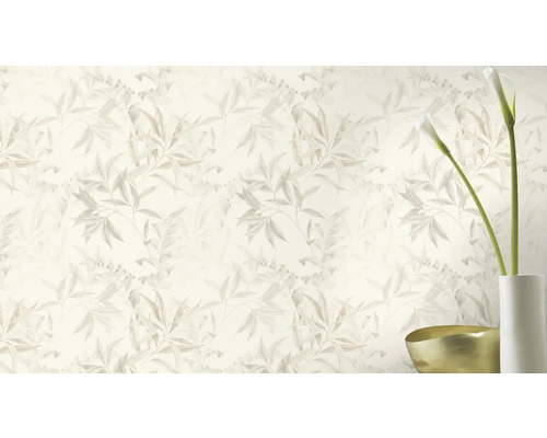 Behang met bladerpatroon