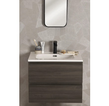 Wastafelonderkast met wastafel, kraan en spiegel