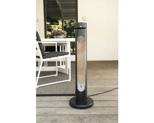 Vrijstaande terrasverwarmer voor buiten op een terras