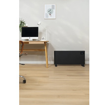 Inrichtingsvoorbeeld met een zwarte radiator in de kamer