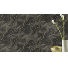 Behang met marmerpatroon in grijs en goud