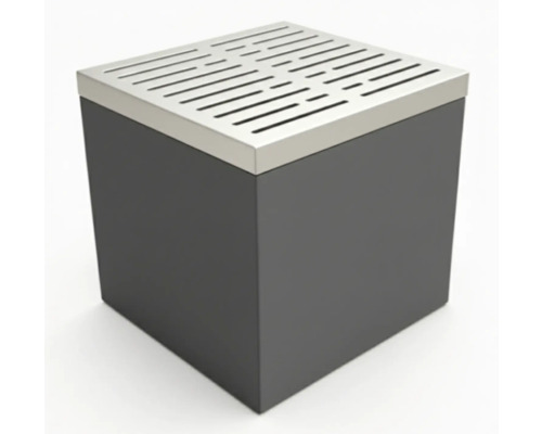 Kubische straatkolk met rooster