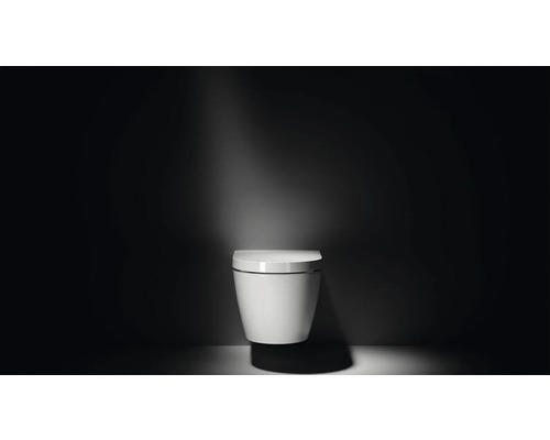 Wandcloset met diepe spoeling en gesloten ontwerp