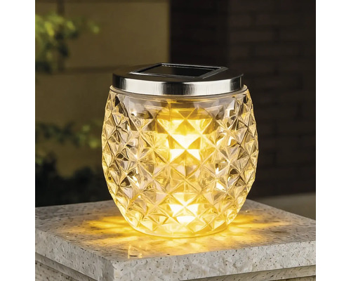 Decoratieve solarlamp in glas voor buiten
