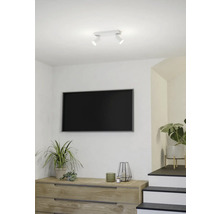 Plafondlamp met twee spots in woonkamer