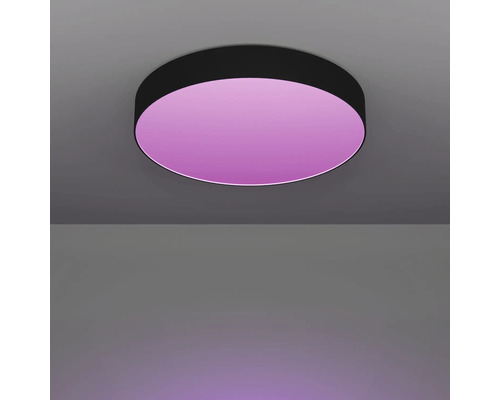 Ronde plafondlamp met gekleurde verlichting