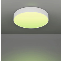 Ronde plafondlamp van kunststof met licht