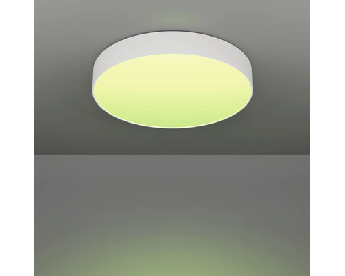 Ronde plafondlamp van kunststof met licht