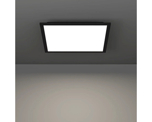 Rechthoekige plafondlamp met een zwart frame