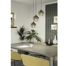 Eettafelscène met hanglamp en planten