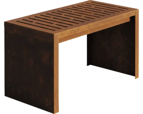 Metalen tuinbank met gleuven