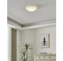 Plafond met een gemonteerde plafondlamp met patroon