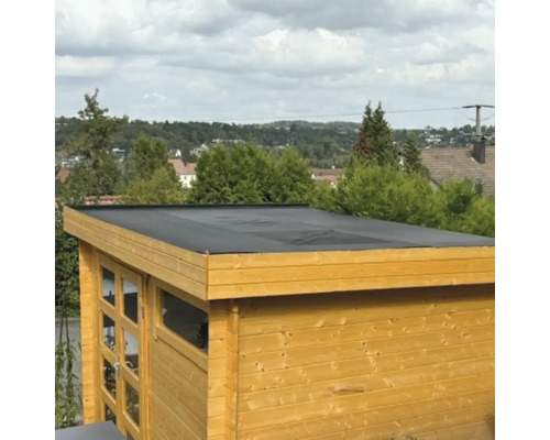 Houten tuinhuis met plat dak