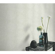 Kamerweergave met behang dat leerstructuur imiteert