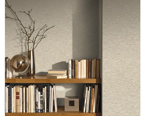 Boekenplank met boeken en decoraties voor een patroonbehang