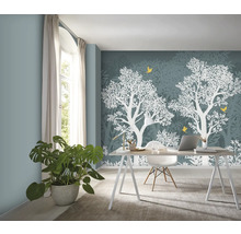 Kantoor met bostafet, bureau, stoel en kamerplant