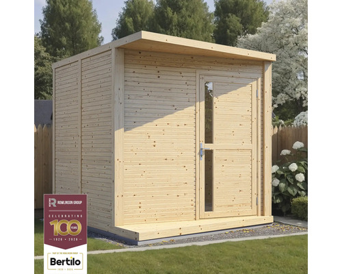 BERTILO Tuinhuis Design Concept incl. vloer onbehandeld, 297x237 cm Houten tuinhuis met deur en raam