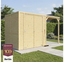 Tuinhuis met afdak en bezem