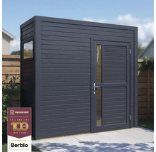 Houten tuinhuis met raam en deur